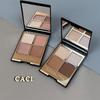 CACE Black Gold Earth Tone Shimmer Eyeshadow Palette - Portable Four-Color for Trendy Daily Wear
