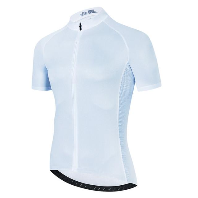 Solid Color Summer Men Short Sleeves Cycling Jersey Polyeste Clothing Quick Dry MTB Bicycle Mallot Ciclismo Shirts Bike Clothes