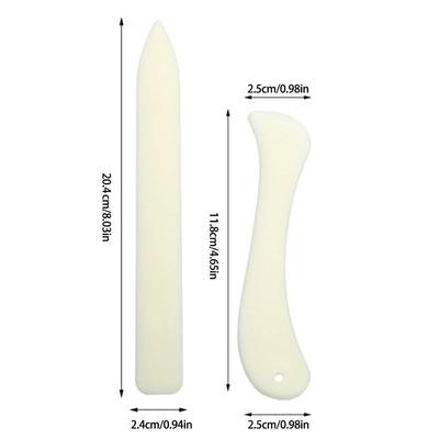 20/40x Folder Paper Creaser Set Bone Folder Tool Letter Opener for Bookbinding Leather Craft Folding Tool