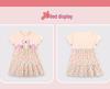 European & American Style Cute Print Girls' Short-Sleeve Knit Cotton Dress