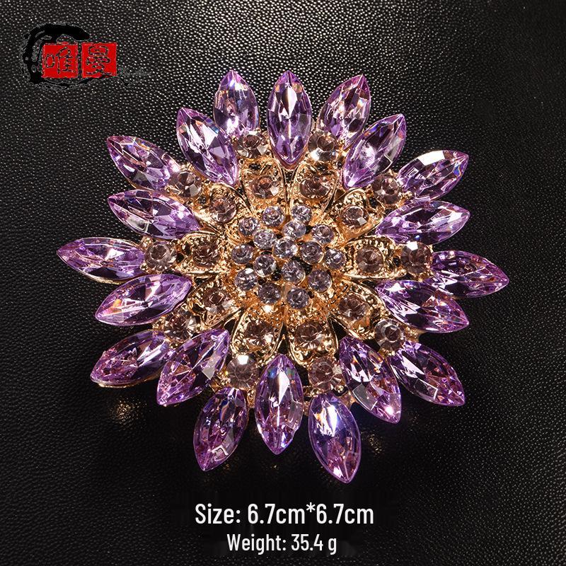 

Элегантная японская и корейская хрустальная брошь-булавка со стразами для женских пиджаков и пальто