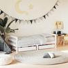 Kids  Bed with Drawers White 80 x 160 cm Solid Pine Wood