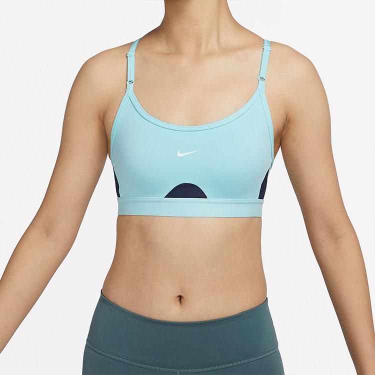 Nike Indy Logo Low Impact Support Sports Bra Women Underwear Blue CZ4463-482