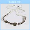 Style Bohemian Metal And Wooden Bead Decor Women Casual Woven Belt Daily For