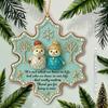 Decorative Window Wall Hangings Snowman Friend Acrylic Hanging Ornament, 2D Xmas Tree Decor with Warm Friendship Engraved Gratitude Keepsakes Message,