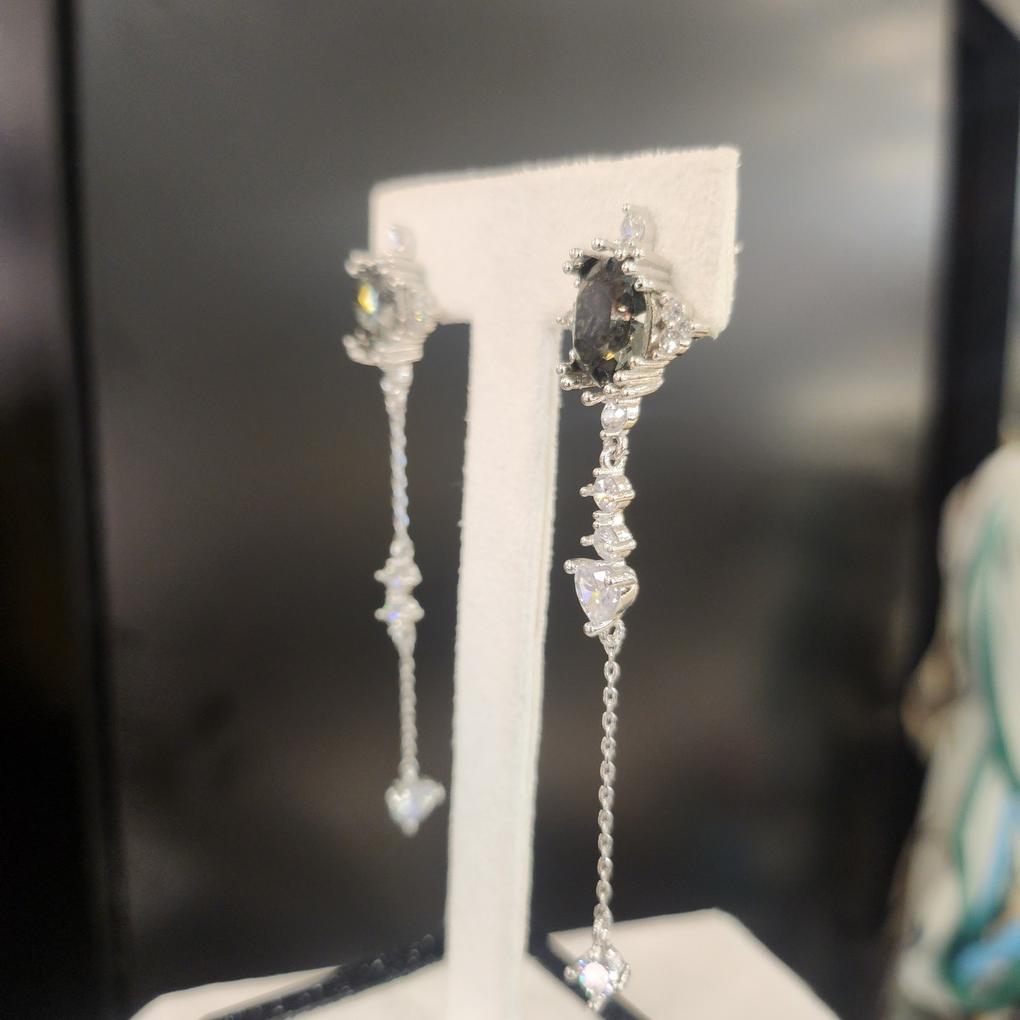 ARTRIA Black Diamond Loved E Drop WHF Earrings PTPERET0018WHF