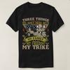 Motorcycle Trike American Flag Biker Rules TShirt 100 Cotton ONeck Short Sleeve Summer Casual Mens Tshirt Streetwear