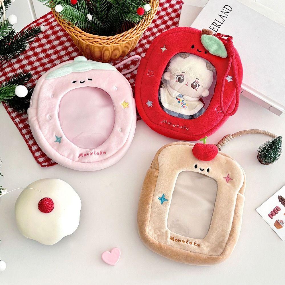 Dustproof Doll Display Bag Transparent Portable Data Cable Storage Bag Backpack Pendant Cartoon Doll Display Box