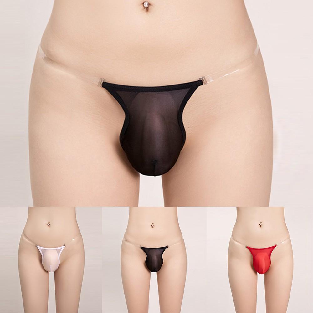Cuecas masculinas transparentes cuecas sensuais respiráveis