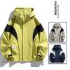 Spring new large size jacket men's hooded loose workwear trendy mountain style outdoor fat men's jacket