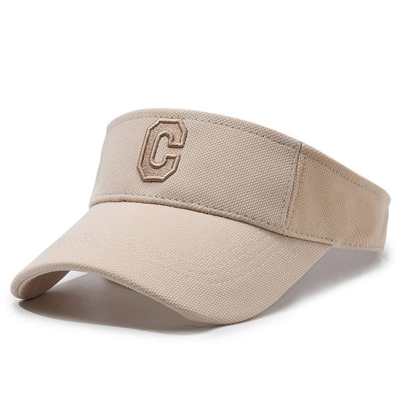 Men Women Summer Embroidery Digital Empty Top Hat Sunscreen Sunshade Cap