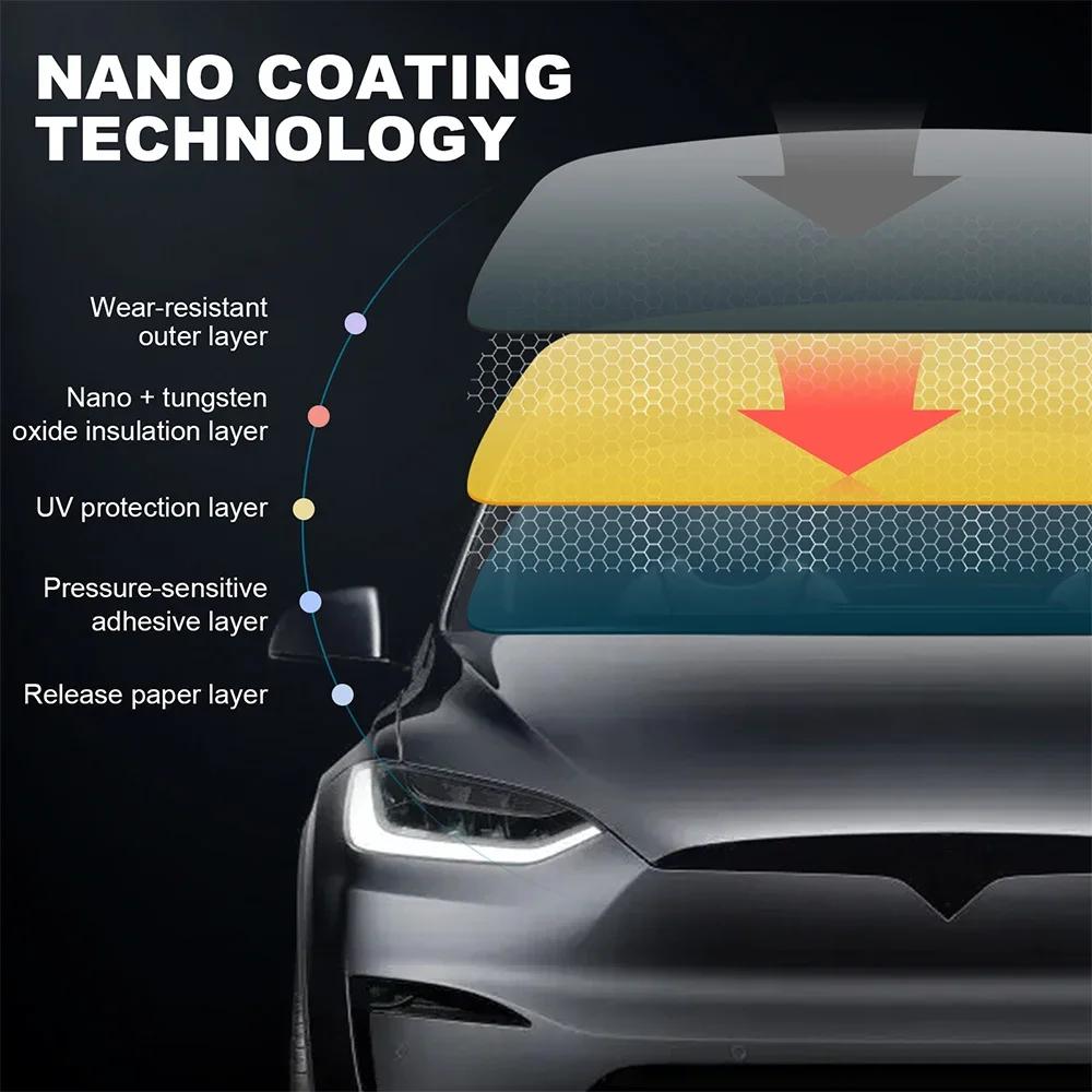 Solar UV Protector Tint Film for Tesla Model X 2022 2023 2024 Front Rear Side Windows