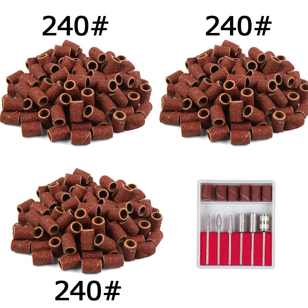 

Набор сверл для дизайна ногтей, 300 шт., 3/32 дюйма, шлифовальные ленты #80 #120 #180, шлифовальная машина для удаления акрилового геля, пилочка для маникюра и педикюра