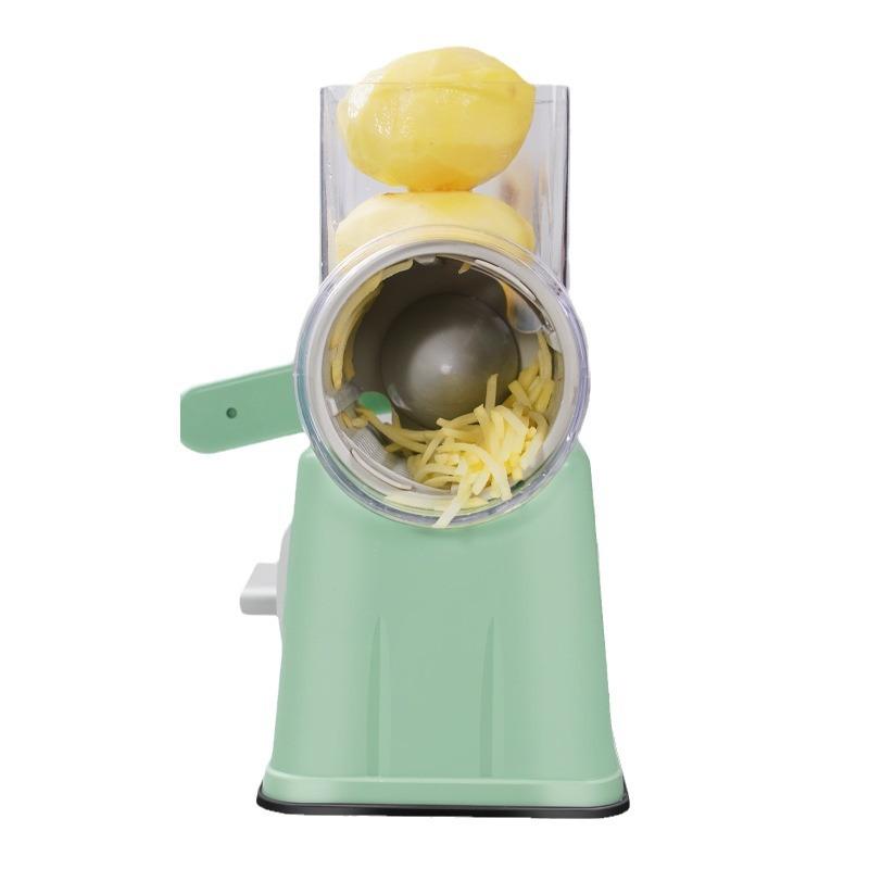 5 In 1 Hand Cranked Rotary Vegetable Cutter Slicer Multi Functional Drum Vegetable Potato Slicer Manual Cheese Chopper Machine