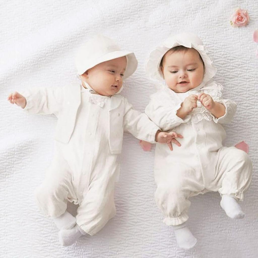 AGRADI Baby Newborn Hospital Discharge Ceremony Baby Formal Coverall for Girls and Includes Set for Shrine Visits and Hospital Discharges Dress,