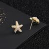 Vintage Imitation Pearls Starfish Stud Earrings for Women Boho Exquisite Earrings Summer Holiday Beach Jewelry Gifts Wholesale