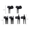 6pcs/Set Black Cat Fruit Fork Mini Cartoon Snack Cake Dessert Food Forks Bento Lunches Accessories Kitchen Utensils For Children