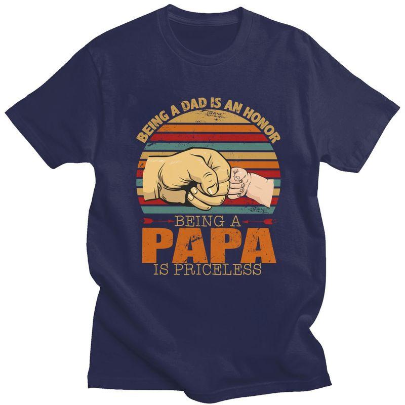 Individuelle Herren Ehre Papa und Papa T-Shirts Kurzarm Baumwoll-T-Shirt T-Shirt Lässig Vatertag Geschenk T-Shirt Kleidung
