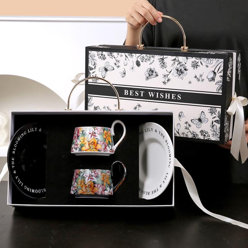 Vintage Keramik Kaffeetasse & Untertasse Geschenkset