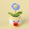 Mini Animal Crochet Potted Cute Handwoven Cartoon Flowers Creative Hand-knitted Car Home Desktop Shelf Decor Items Gift