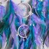 Five Rings Dreamcatcher Colorful Feather Dream Catcher Wall Home Elegant Wall Art for Window Balcony Bedroom Wedding