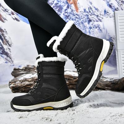 Neue Samt-Camouflage-Schnee-Stiefel Outdoor rutschfest High-Top Baumwollschuhe große Größe verdickte warme Stiefel Winter