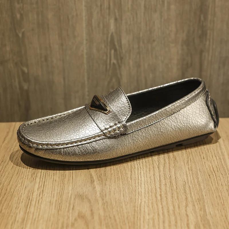 Handmade Luxury Mens Loafers High Quality Leather Comfortable Slip On Formal Casual Shoes Brand Lightweight Boat Shoes Mocassin