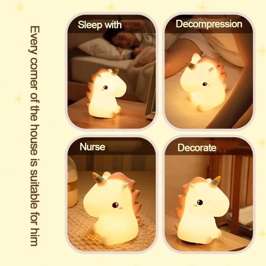 Capybara Silicone Night Light Cute Panda Rechargeable Adjustable Brightness Timing Rechargeable Sleep Nightlights For Kids Room