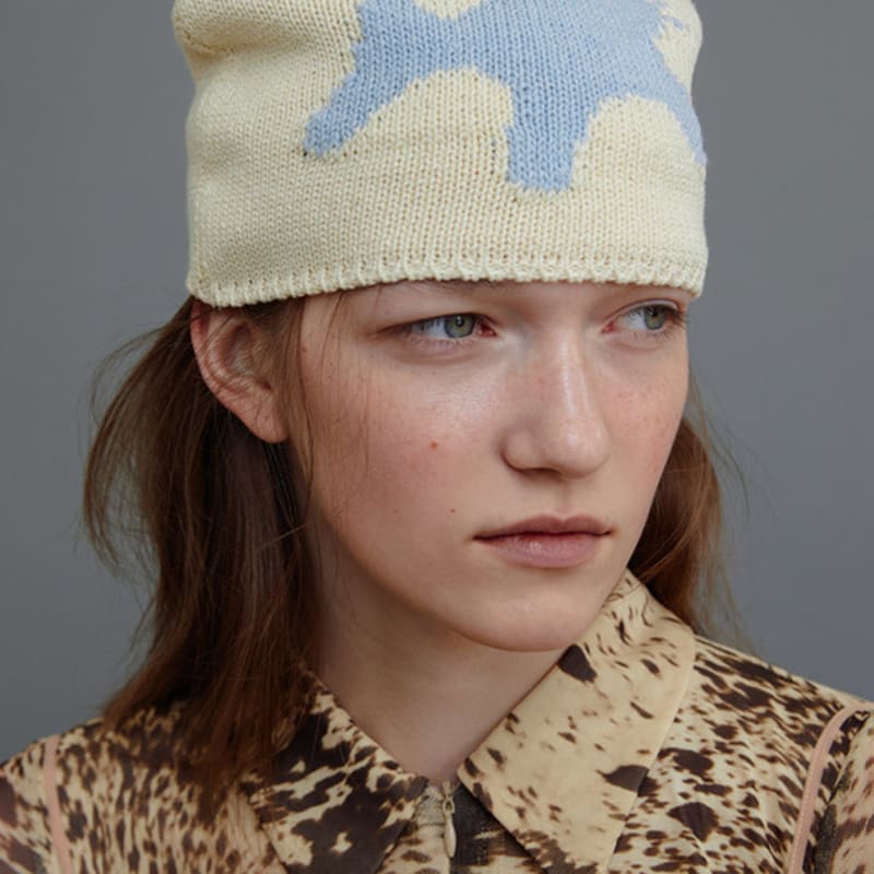 AWESOME NEEDS LITTLE CAT KNIT HAT_BUTTER