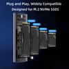 Xiaomi M.2 NVMe SSD Enclosure Aluminum Case USB C 3.1 Gen2 10Gbps to NVMe PCIe External Box for 2230/2242/2260/2280 M2 NVMe SSD Case
