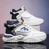 Spring Men's Shoes New Breathable High-top White Shoes Men's Sports Shoes Trendy Versatile Thick-soled Casual Men