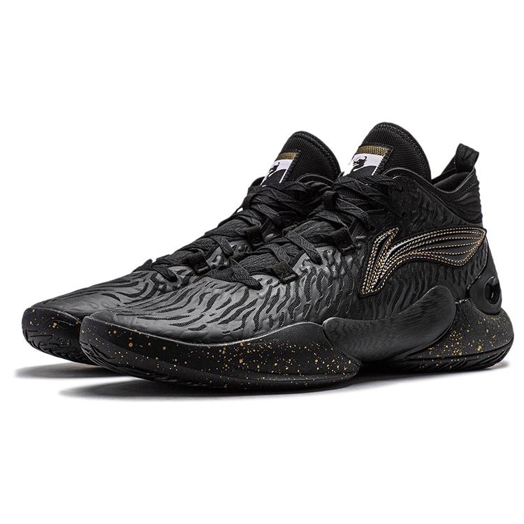 New LINING YuShuai 18 Basketball Shoes Men Mid Top Black ABAU009-10