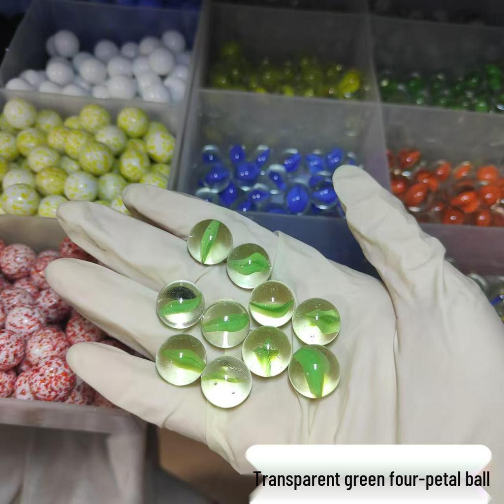16mm Mixed Checkered Glass Beads & Marbles - Nostalgic Crystal Balls for Kids