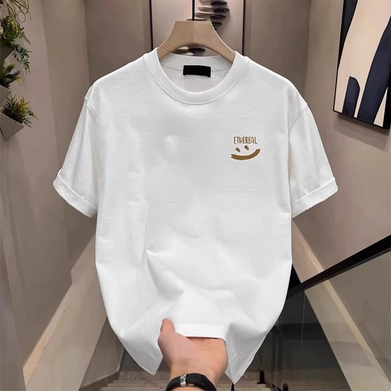 Cross-Border Exclusive Explosive Goods, Good Goods 100% Cotton Short-Sleeved Men'S Trendy T-Shirts, American Retro