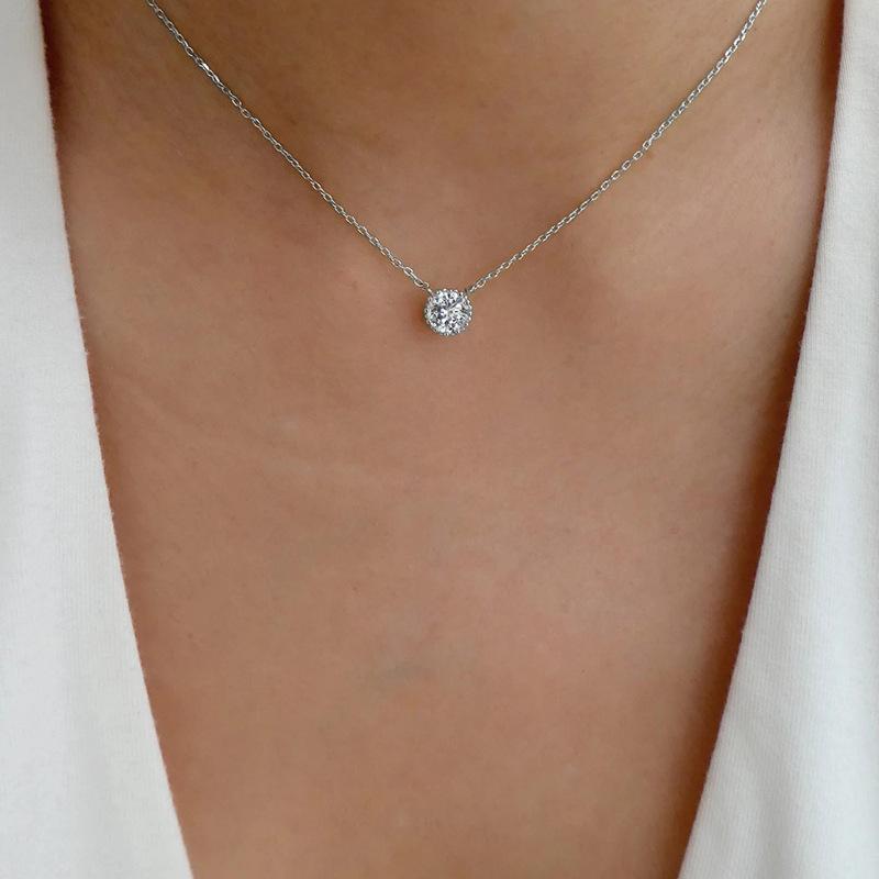 Alloy necklace wholesale European and American popular jewelry fashion multi-layer love water drop pendant retro women's collarbone chain