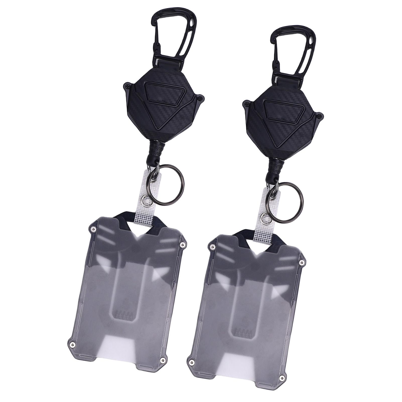 

2 Pcs Retractable Badge Holder with Badge Reel Anti Lost Multifunctional ID Card Holder for Travel