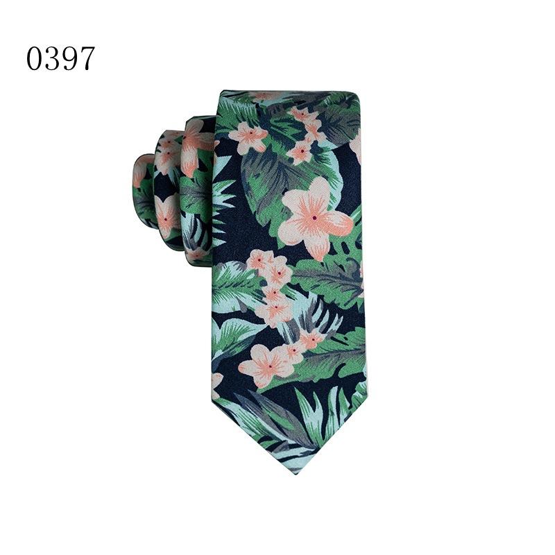 Printed Wedding Men'S Tie Casual Floral Cotton Tie Men'S Tie