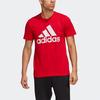 Adidas T Shirts Men's Red Crew Neck Moderate Straight Fit FL3943