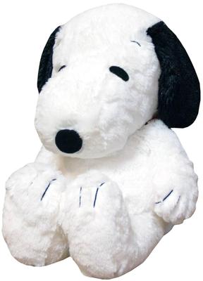 Nakajima Corporation PEANUTS SNOOPY Hug Hug Plush Toy, Large, Snoopy, Black, 077400-15
