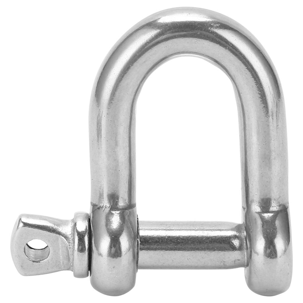 4Pcs M10 Straight D Shackle Stainless Steel D Type Short Breaking D Rigging Shackle Hooks