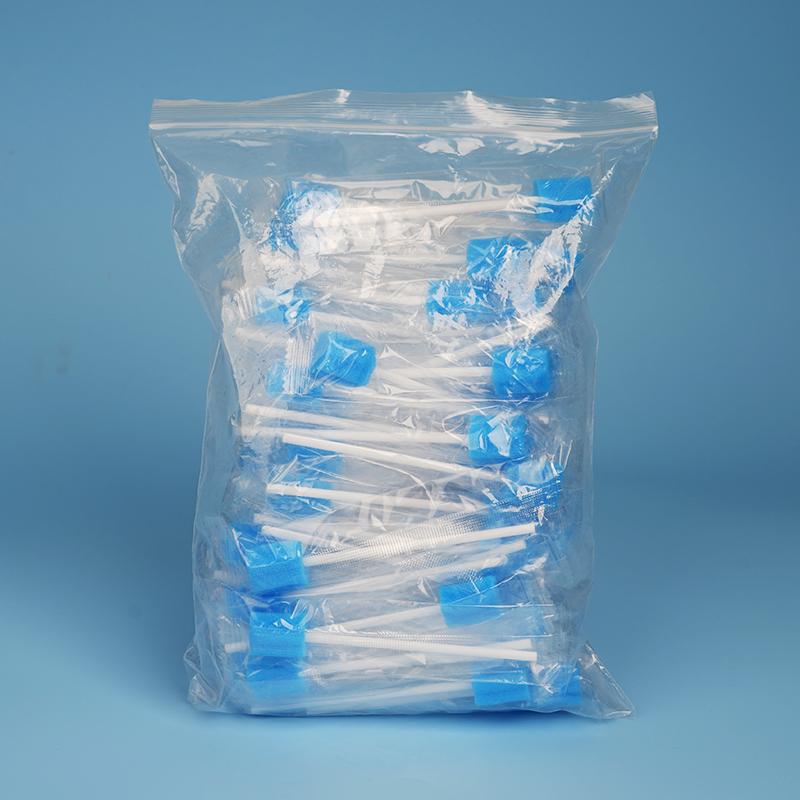 50Pcs Disposable Oral Care Sponge Head with Stick Micro Swabs Mouth Tooth Cleaning Toothbrush Dentistry Material