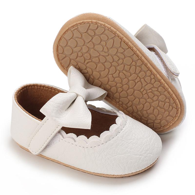 Spring and Autumn 0-1 Year Old Baby Toddler Shoes Soft Bottom Breathable Baby Shoes Half Rubber Sole All-match Princess Shoes