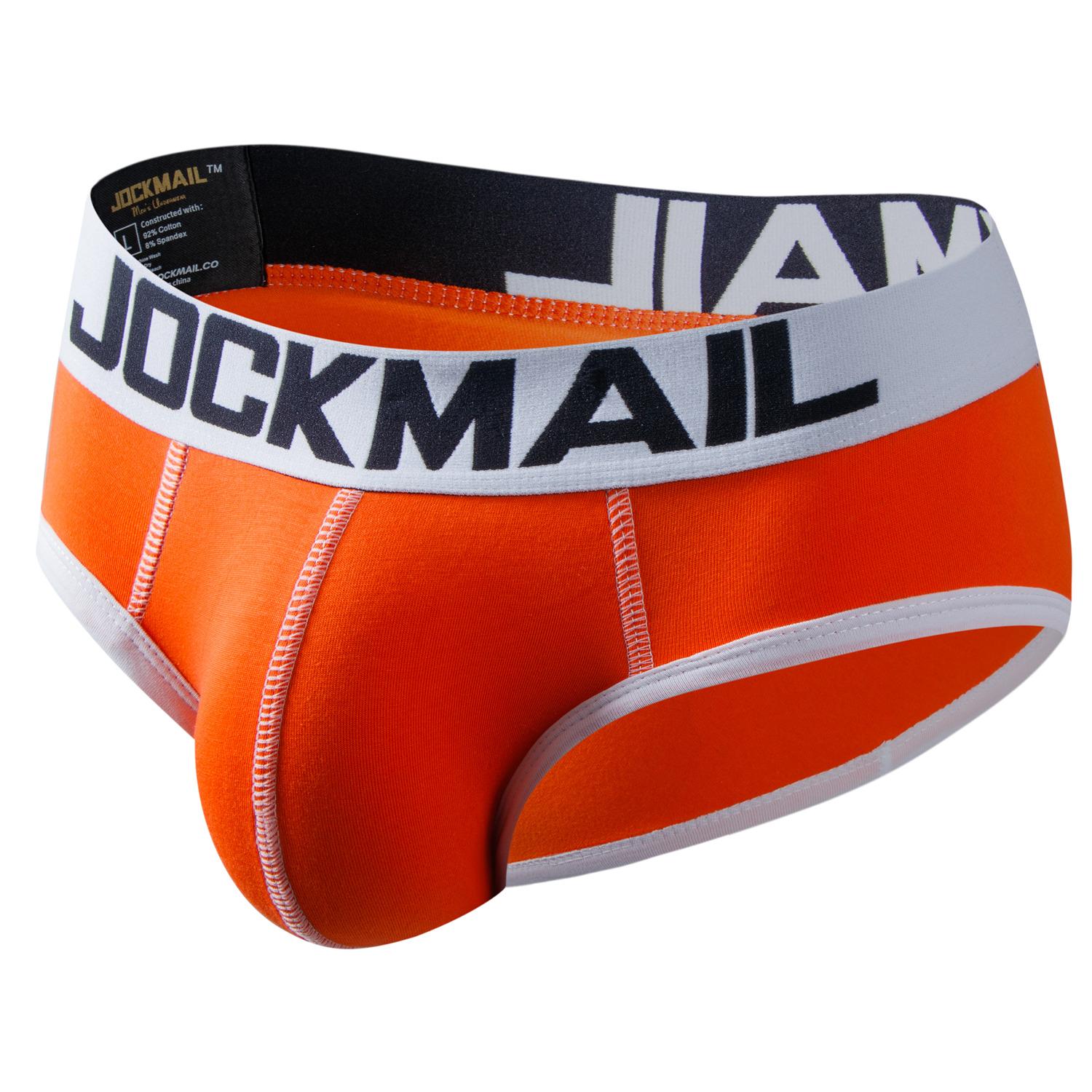 

Трусы JOCKMAIL, хлопковые мягкие удобные дышащие спортивные повседневные мужские нижнее белье, 9 цветов, модные трусы M оранжевый