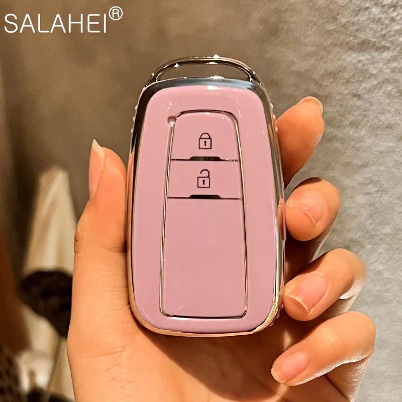 

Full Cover Soft TPU Car Key Case For Toyota Camry Corolla C-HR CHR Prado 2018 2017 Prius 2 Buttons Protection Auto Accessories