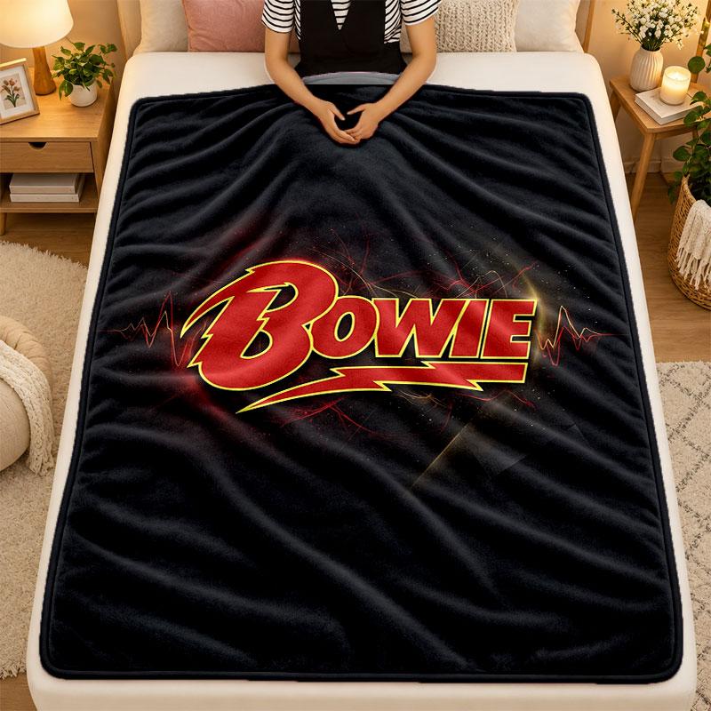 Manta de FranelaDavid Bowie Manta Cálida Suave para Uso en Interiores Sofá Cama Sala de Estar