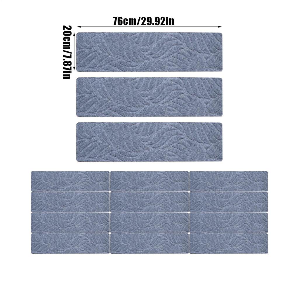 Stair Treads For Wooden Steps Edging Steps Non Slip Treads 15 Pieces Indoor Staircase Runner Non-Skid Safety Rug For Kids Elders