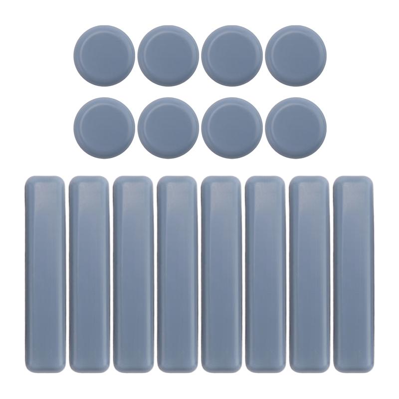 ABGR-16 Pcs Furniture Glides PTFE Sliders Self-Adhesive Furniture Glides Set Round Square For Furniture Easy Movers