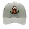 Adjustable Vintage Baseball Cap with Cute Slothin Bear Cartoon Print  Breathable Textile Fabric H Sandwich Baseball Cap