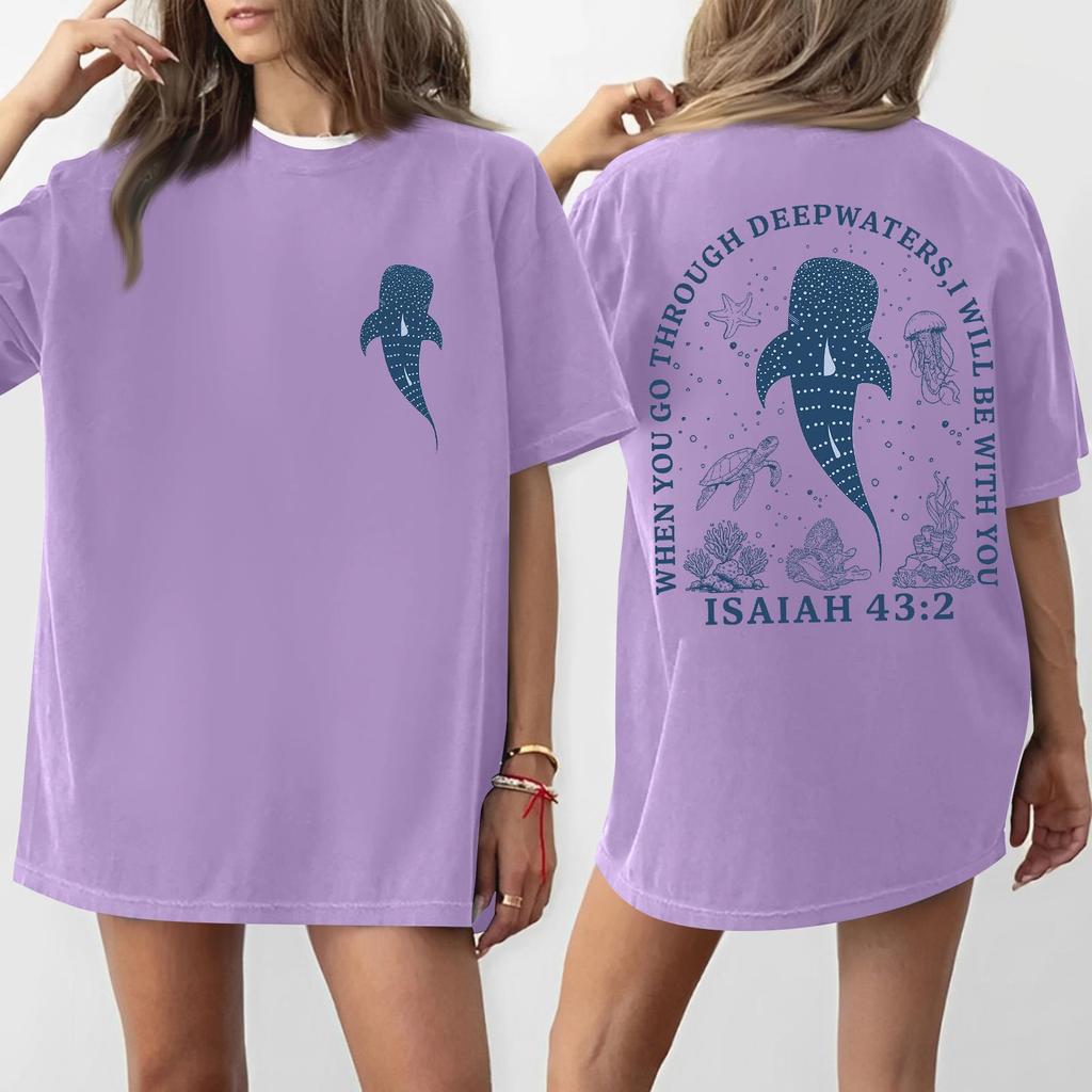 Women's Round Neck Printed Short-sleeved T-shirt Top