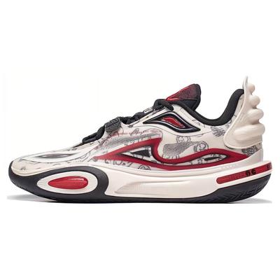 Li Ning All City 11 V2 Kids & Youth Comfortable Cushioning, Wear Resistant Low Top Basketball Shoes Unisex Red White ABPT051-1